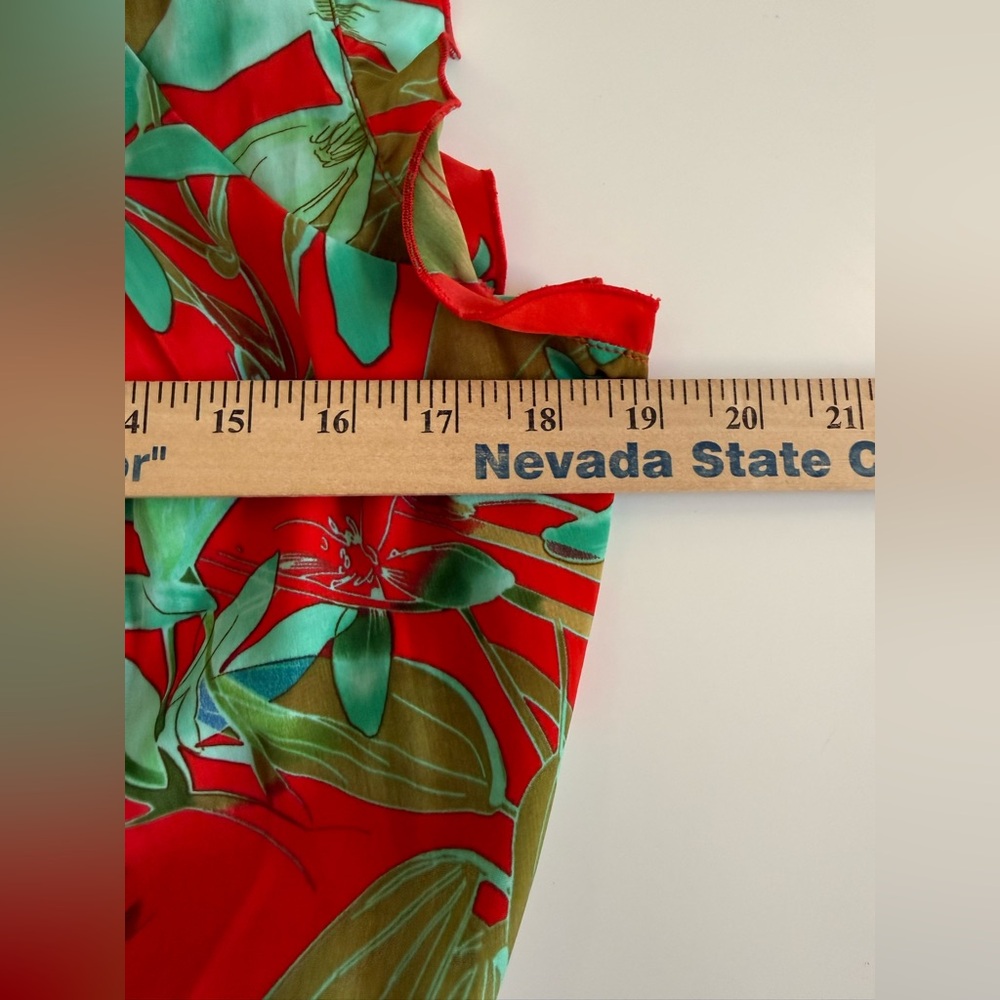 Jessica Simpson Delevan Dress | Poppy Red Tropical Print | Size M | NWT - Picture 14 of 16